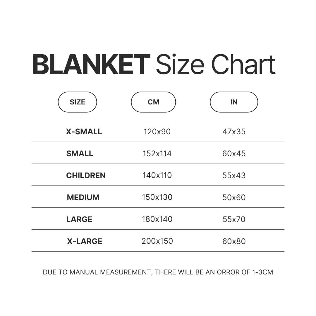 Blanket Size Chart - Beagle Merch