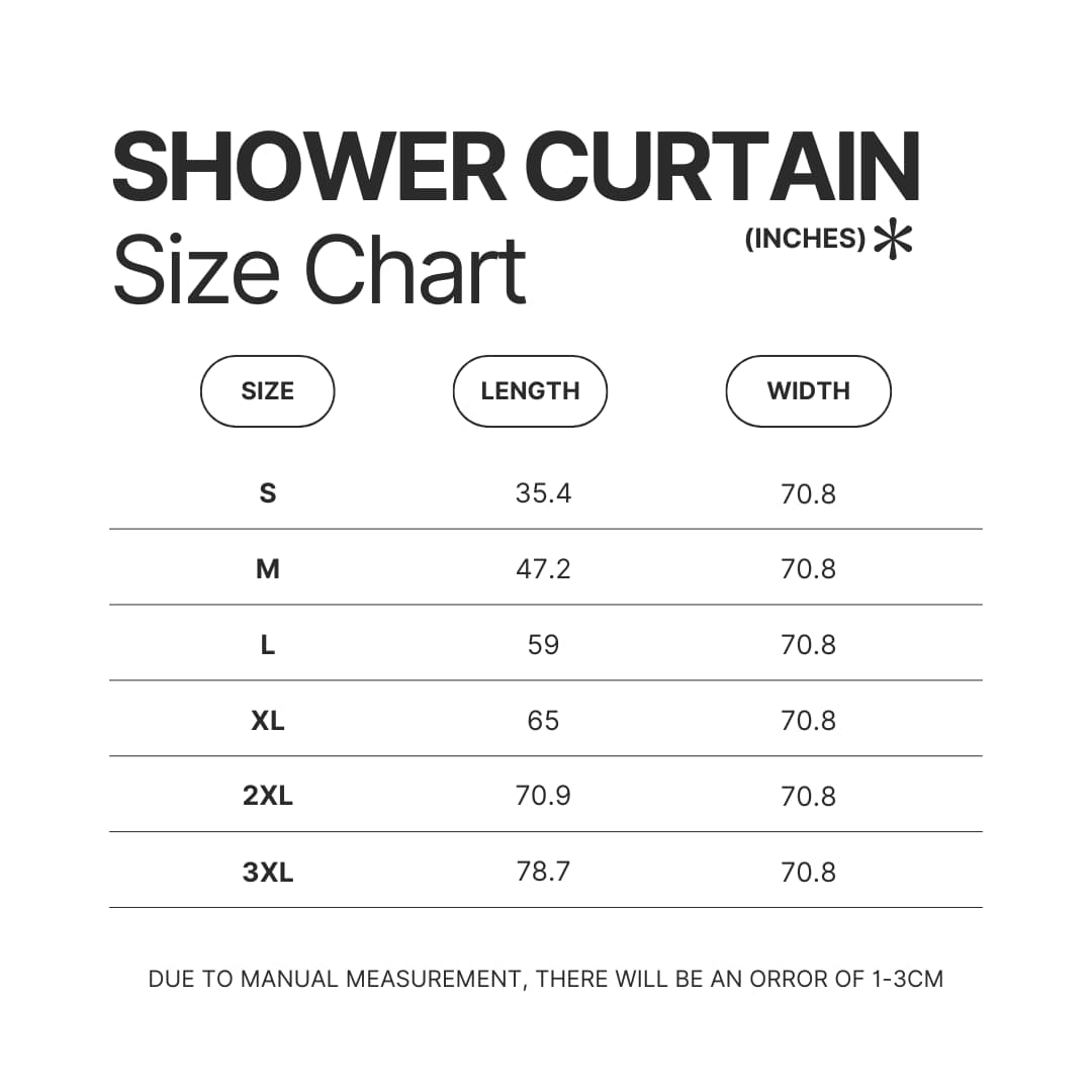 Shower Curtain Size Chart - Beagle Merch