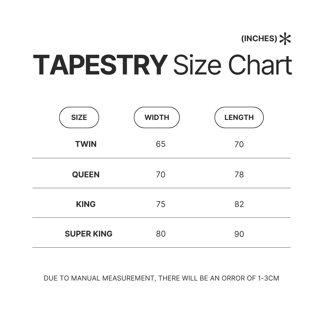 Tapestry Size Chart - Beagle Merch