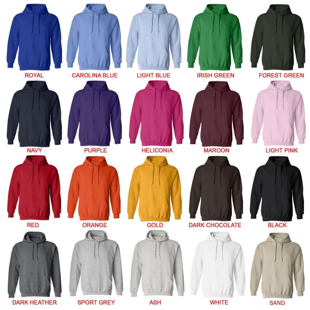 hoodie color chart - Beagle Merch