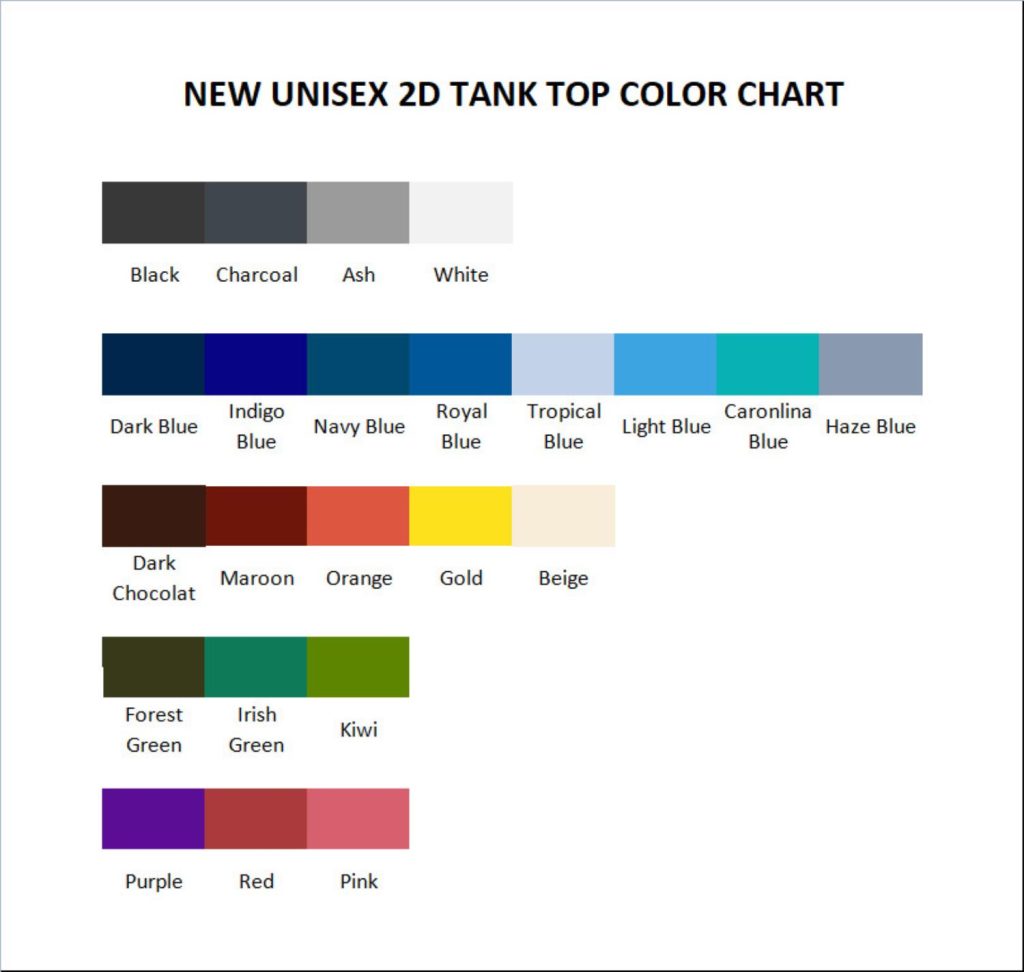 tank top color chart 1 - Beagle Merch